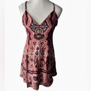 NWT Alice + Olivia Black by Stacey Bendet Dress Medium Boho Paisley Designer NEW